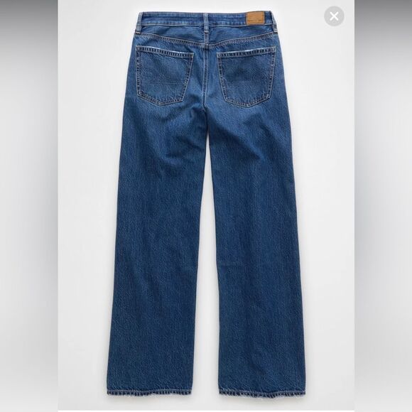 AE Low-Rise Baggy Straight Leg Women Jeans 8 X-short - Picture 3 of 12